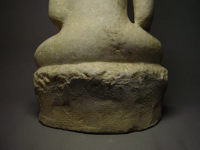 ANTIQUE BURMESE SHAN STATES MARBLE STATUE OF BUDDHA, MYANMAR, 19th C. 12