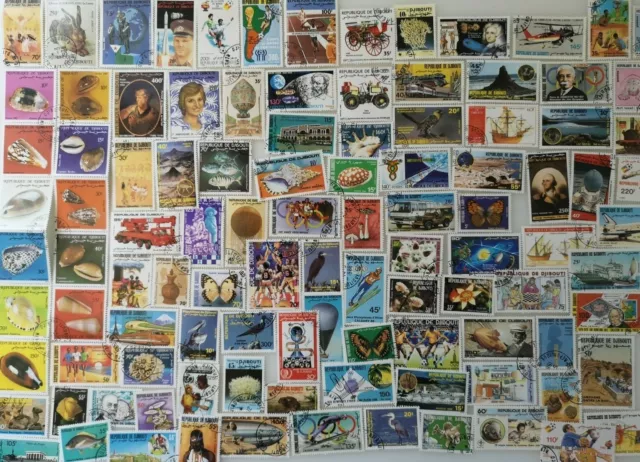 Djibouti Stamps Collection - 100 to 300 Different Stamps