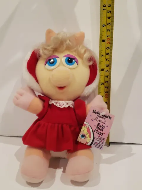 Vintage McDonalds Jim Henson Baby Miss Piggy Stuffed Plush Muppet Babies 1987