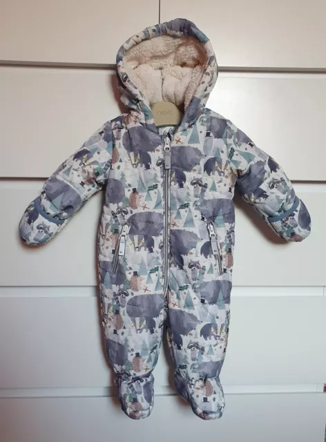 MANTARAY___woodland all in one snowsuit pramsuit boys age 3-6 mths VGC