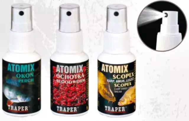 Atomix Spray Köderspray Köder Angeln Booster Lockstoff Karpfen 50ml Knoblauch