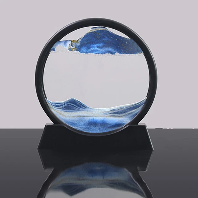 En Mouvement Sable Art Ronde Mouvants Peinture 3D-Deep Mer Sandscape Maison Deco