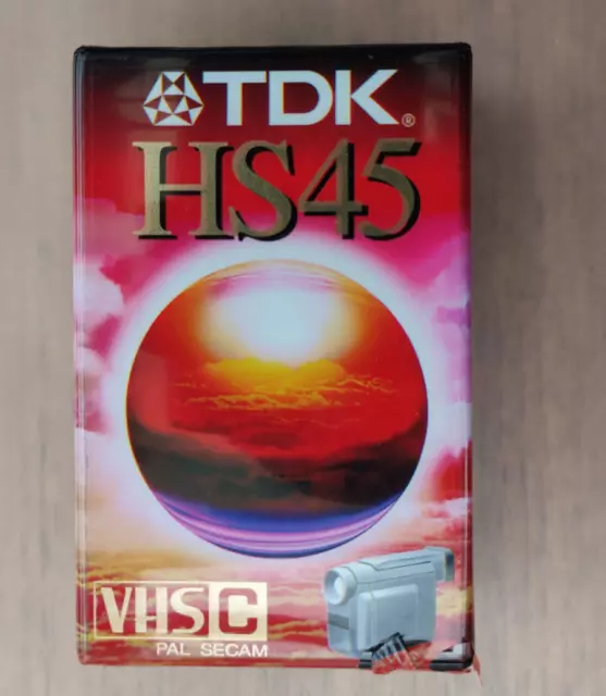 Videokasette VHSC TDK HS45 für VHSC Camcorder Video Aufnahme NEU