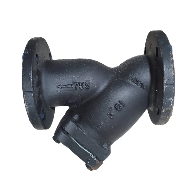 Mueller Steam Series 758 Class 125 WYE 3" Cast Iron STRAINER Flange Valve YType