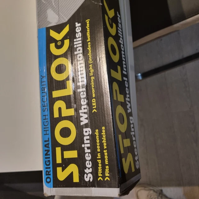 Stoplock Original Auto Lenkradschloss Sicherheit Blitz LED Wegfahrsperre.