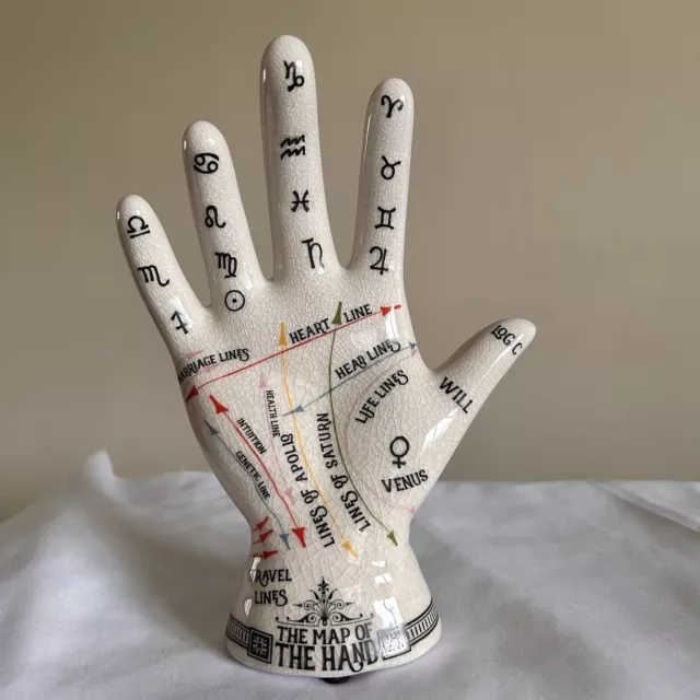 Palmistry Hand Ornament Palm Reading Sculpture Fortune Quirky Decor Spiritual
