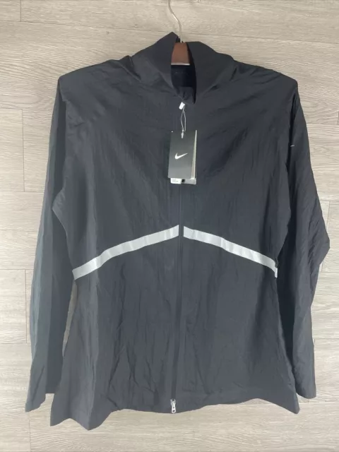 Nike Phenom Womens Running Jacket Black Size Large Ultra Light Weight