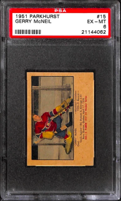 1951 PARKHURST #15 GERRY McNEIL PSA 6 21144062