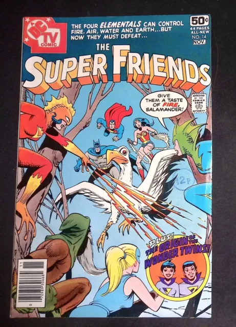 The Super Friends #14 Bronze Age DC Comics Origin of the Wonder Twins F/VF-