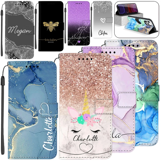 Marble Personalised Magnetic Leather Case Cover For iPhone 14 Pro Max 13 12 11 X