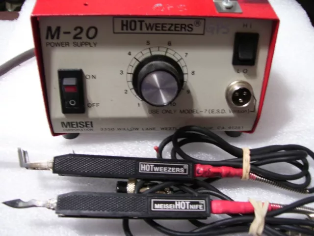 Good Condition  Meisei M-20 Power Supply With Hot Weezer And Hot Knife.