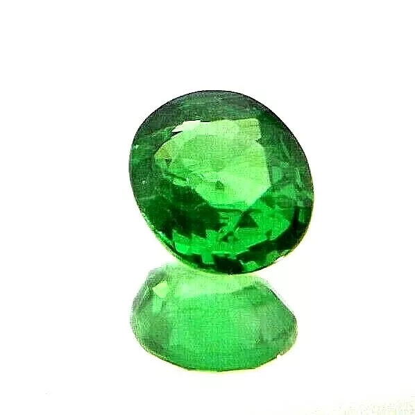 1x Grenat / Tsavorith - Ovale Vert à Facettes 6,5x5,8x3,5mm 1,19ct. (3000)