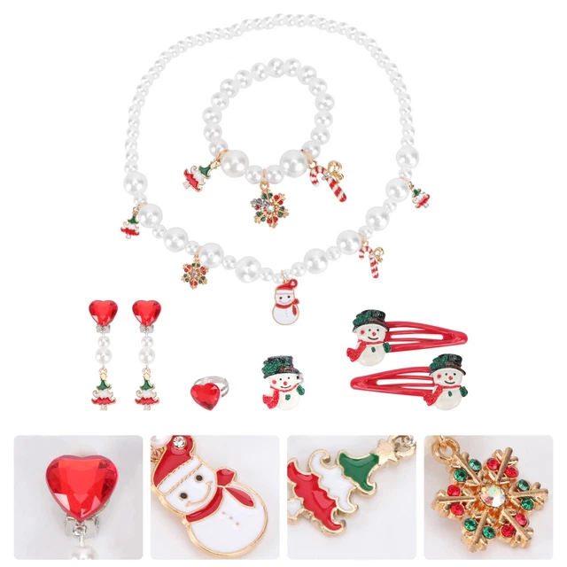 Set Collane Per Bambini Vestirsi Bigiotteria Ragazza Perla Regalo