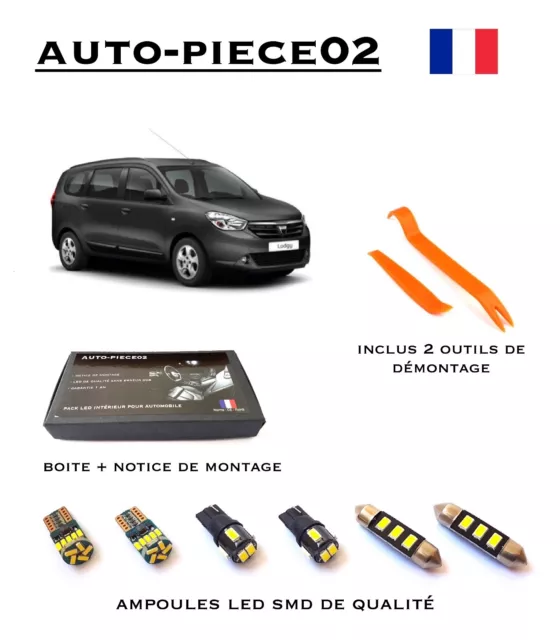 Pack FULL LED intérieur pour Dacia Lodgy ( à partir de 2012 )