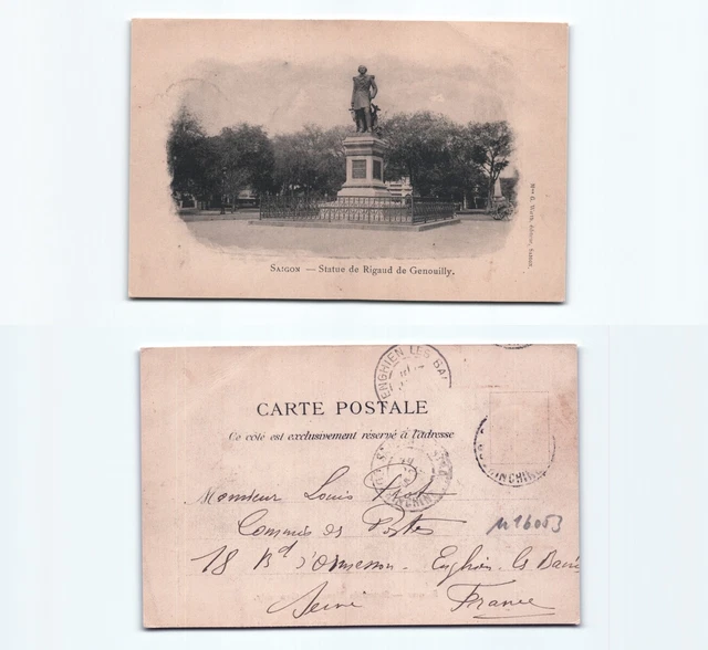 (n16053)   Saigon 1905  Ansichtskarte Indochina (französisch)