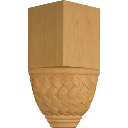 OSBORNE WOOD PRODUCTS 74765P 9 x 3 3/4 x 3 3/4 Basketweave Inside Corner Block