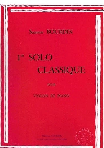 Partition pour violon - S. Bourdin - 1° Solo Classique