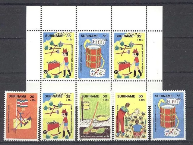 Kinder, Voor het Kind - Surinam - 997-1001, Bl.35 ** MNH 1982