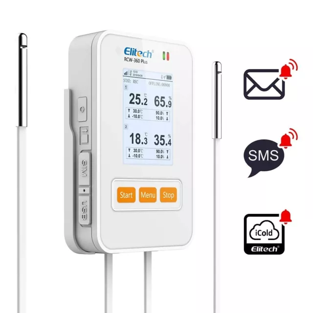Elitech RCW-360 Plus 4G Temperature Humidity Data Logger APP Cloud RCW-360P-THDE