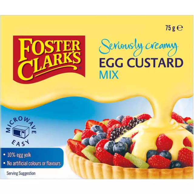 Foster Clarks Seriously Creamy Egg Custard Powder Mix 75g 2