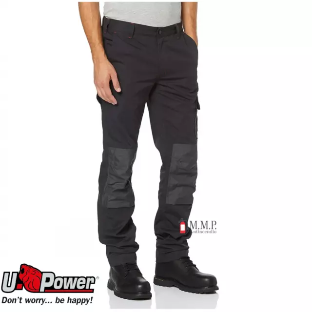 PANTALONE UPOWER ALFA da lavoro multitasche grigio dalla 44 alla