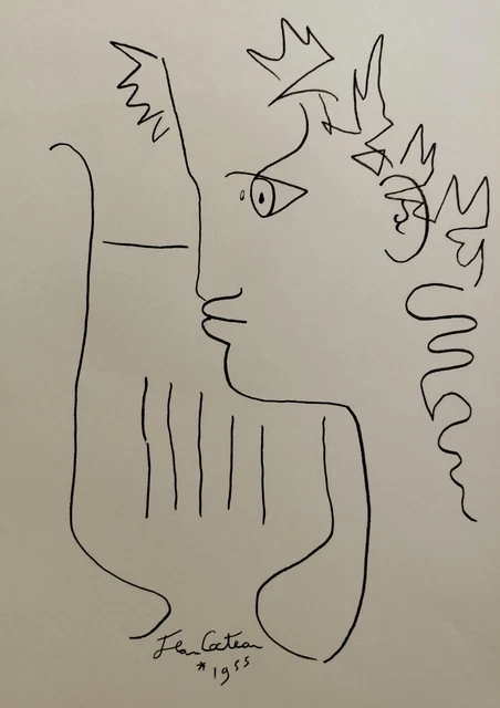 (SOLDESH2024!!) DESSIN PORTRAIT d'après Jean Cocteau (drawing Cocteau ...