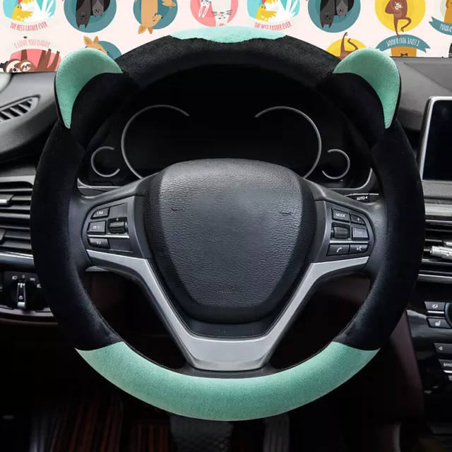 Winter Car Steering Wheel Cover Plush Warmth Female Plush Steering Wheel Cover