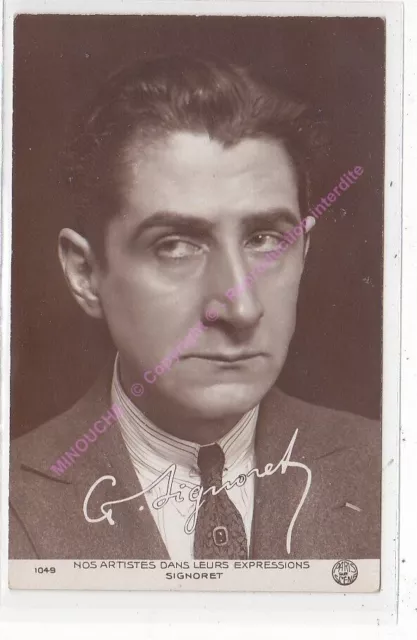 CPSM RPPC STAR GABRIEL SIGNORET  Nos artistes dans leurs expressions 1049