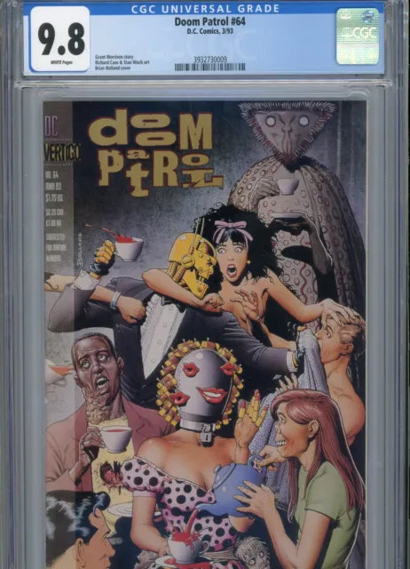 Doom Patrol #64 Mt 9.8 Cgc White Pages Morrison Story Bolland Cover Case Art