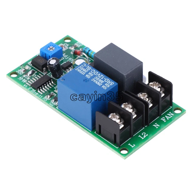 NEW AC 100-250V Relay Module Adjustable Time Relay Switch for Fan delay ...