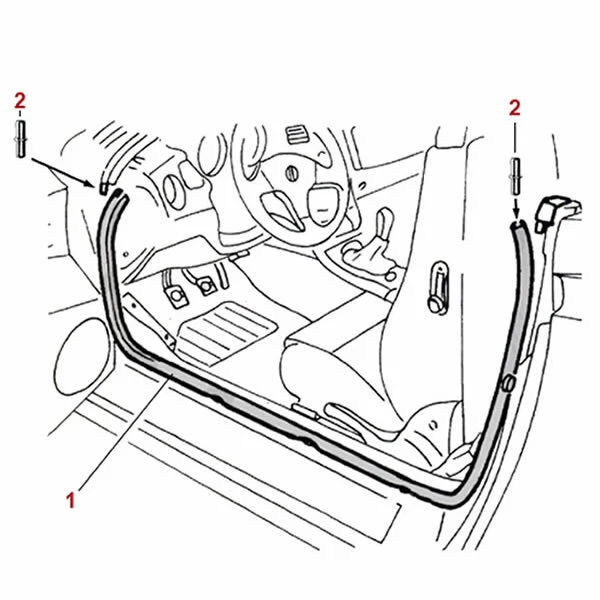 Joint De Porte Pour Alfa Romeo Spider - Compatible Gauche Et Droite - Référence OE 60610993 - Neuf