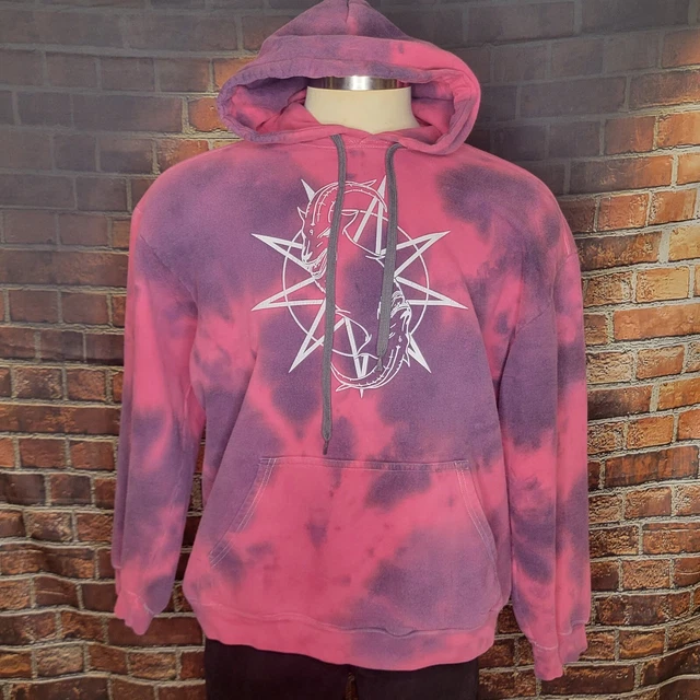 2001 Vintage Slipknot Iowa Goat Tye Die Hoodie Size XL