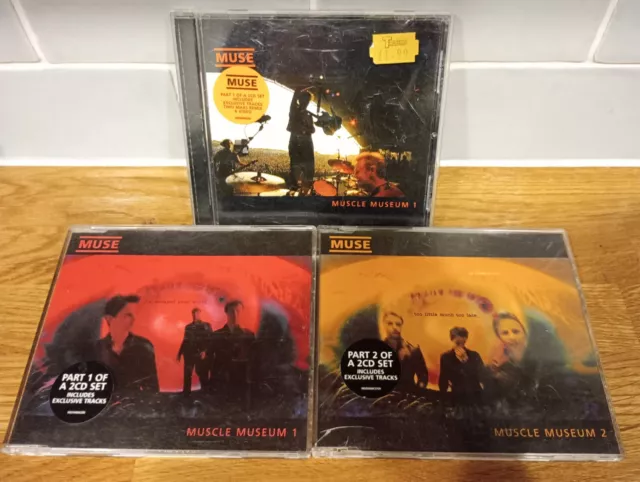 MUSE Muscle Museum Lot of 3 CD Singles 1999 MUSH84CDS, MUSH66CDS & MUSH66CDSX