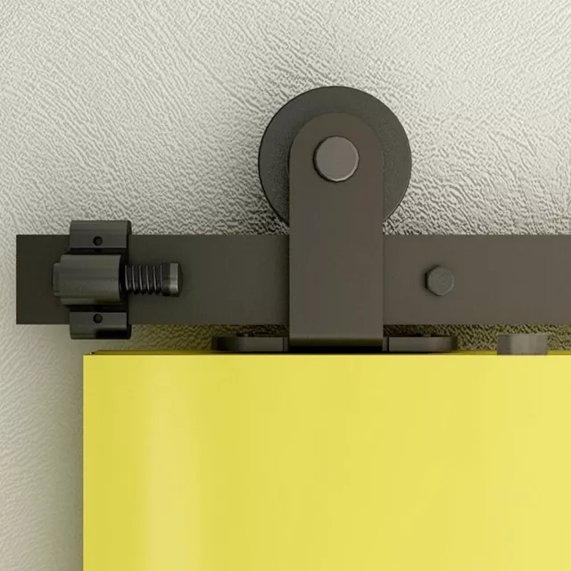4-16FT Top Mount Steel Sliding Barn Door Hardware Kit For Single/ Double Doors