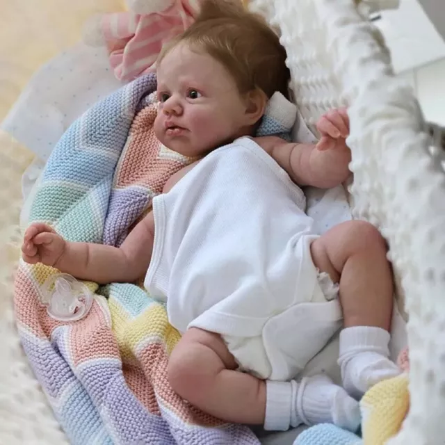 19inch Lifelike Silicone Girl Soft Vinyl Baby Newborn Body Reborn Doll Gift