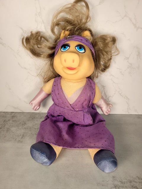 1980 Fisher Price Muppets MISS PIGGY Doll Dress-Up 13" Vinyl Plush Vintage