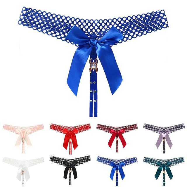 CULOTTE À CORDES provocatrice sans entrejambe string perle G lingerie ...