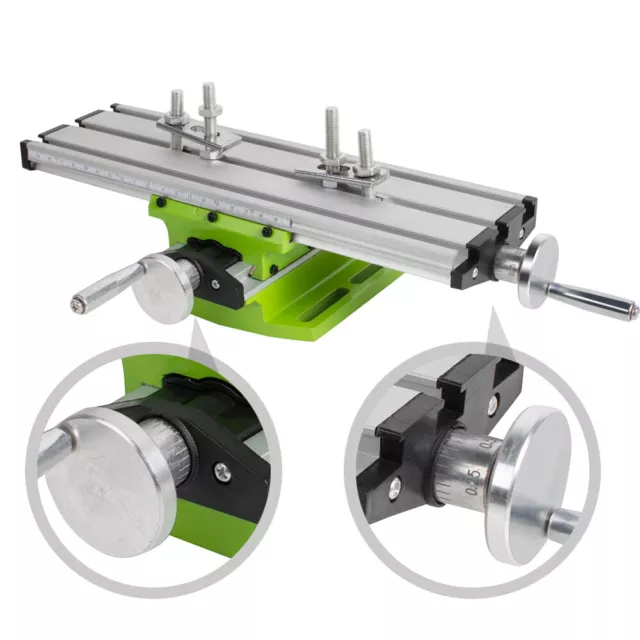 Pro Milling Machine Work Table Cross Slide Bench Drill Press Vise Fixture FDA/CE