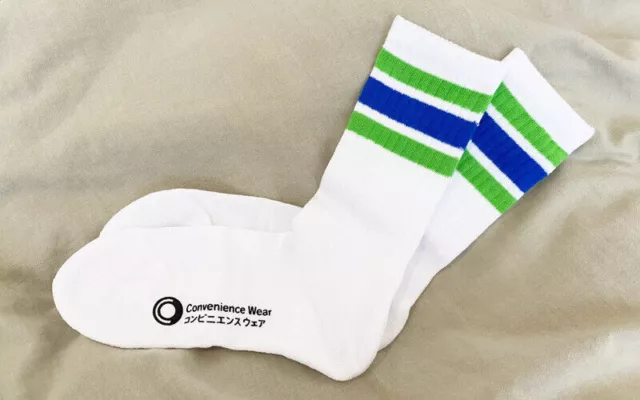 Family Mart Color Line Socks Convenience White Japan Limited NEW [22-25cm]