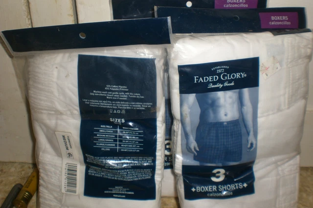 1 pkg vintage Faded Glory boys boxers 3-pack size  M NOS (3 pair total)