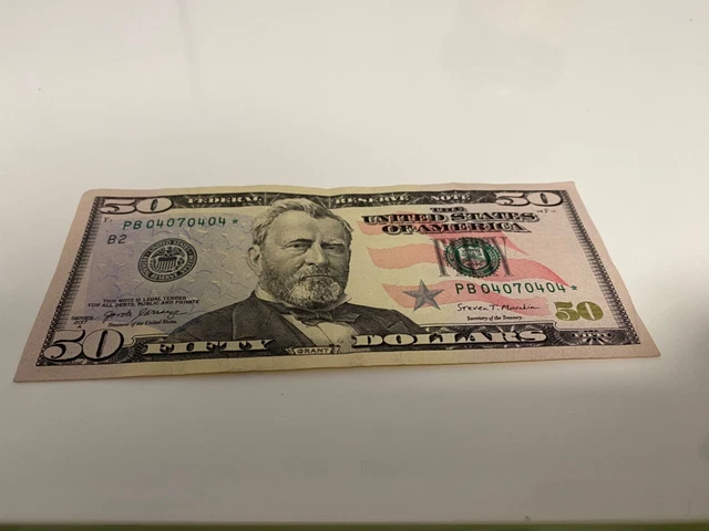 50 DOLLAR Bill Fifty Federal Reserve Note 2017A Star Note $50 3