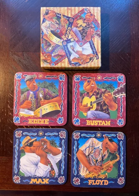 JOE CAMEL Beach Club COASTER Set of 4 - Vintage Tobacciana Advertising - cork