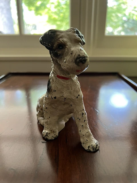Vintage Hubley Cast Iron Fox Terrier Art Statue Doorstop. Rare! Great Condition! Vintage Hubley Cast Iron Fox Terrier Art Statue Doorstop. Rare! Great Condition!