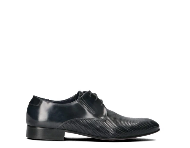 Chaussures EVEET Homme Stringate  BLU Cuir naturel 16510TRA-OC