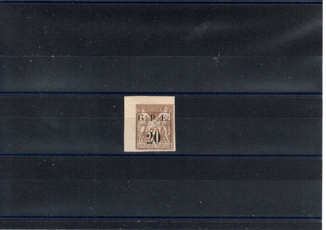 Timbre Guadeloupe France Colonie 1884 N°1 Neuf* Mh Signe A.brun