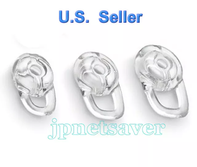 1 Set (S/M/L) Clear Earbuds - Plantronics M-100, Discovery 975 925, Modus HM3500