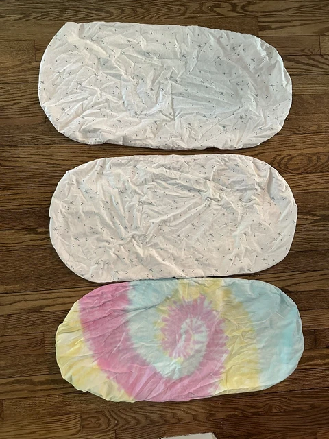 Three (3) SNOO HAPPIEST BABY Bassinet Cotton Fitted Sheets - Tye Dye and Stars