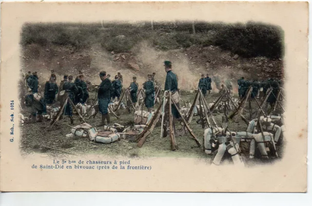 VOSGES - CPA 88 - Théme Militaire 3eme Bataillon de chasseurs à pieds de St Dié