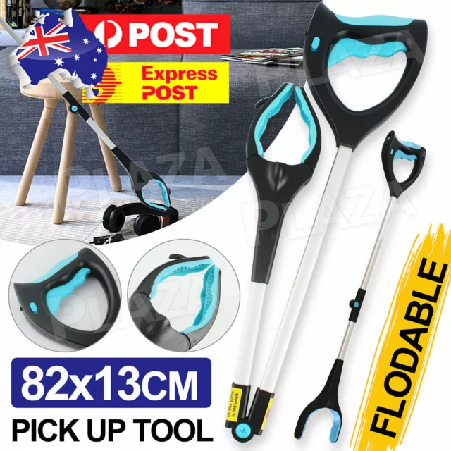 Foldable Pick Up Tool Easy Reach Grab Grabber Stick Extend Reacher #T