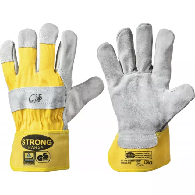 1 Paar Arbeitshandschuhe Rindspaltleder-Handschuh MAMMUT Strong Hand  Gr. 8-12